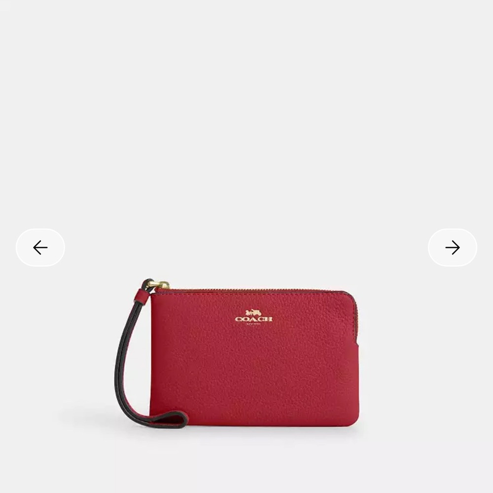 Coach Red Leather Wristlet